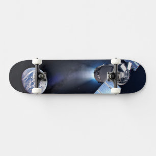 Dragon Xl-rymdfarkoster med planetjord i Avstånd Mini Skateboard Bräda 18,5 Cm