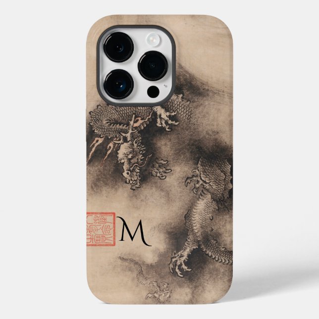 Dragon Year Chinese Zodiac-tecken Monogram Iphone  (Baksida)