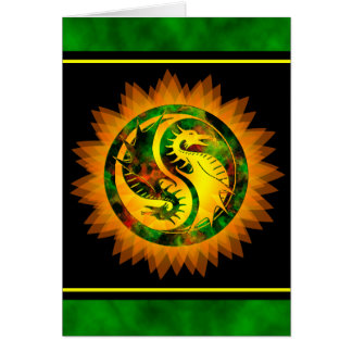 Dragon Yin Yang Hälsningskort