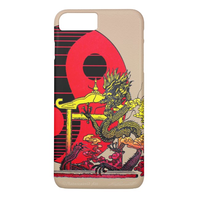 Dragon Yin Yang iPhone 7 Barely Där Case-Mate iPhone Skal (Baksida)