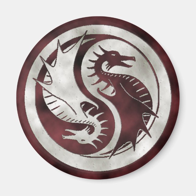 Dragon Yin Yang Magnet (Framsidan)