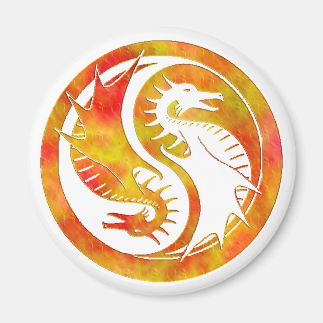 Dragon Yin Yang Magnet (Framsidan)