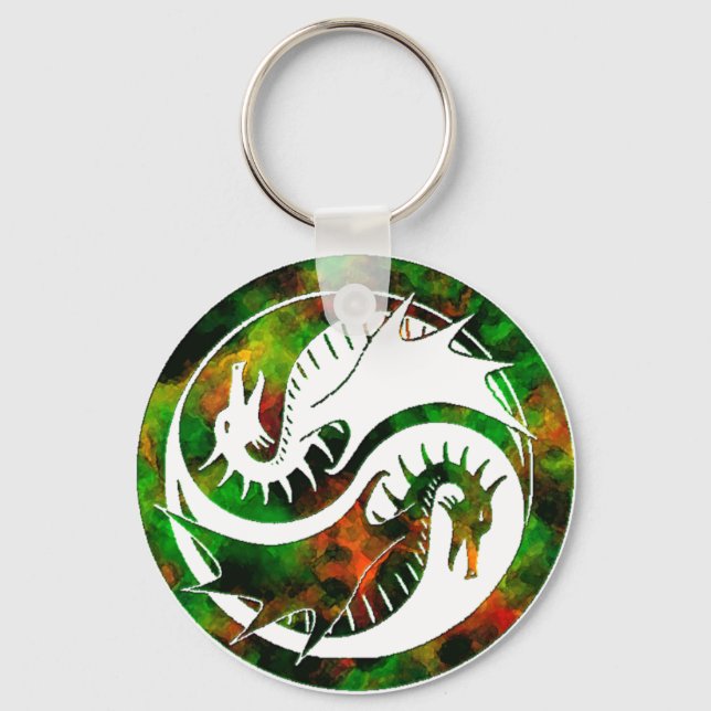 Dragon Yin Yang Nyckelring (Framsida)