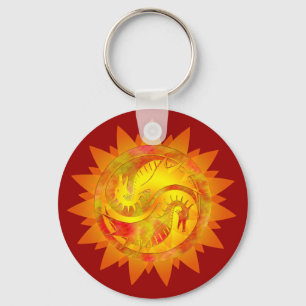 Dragon Yin Yang Nyckelring