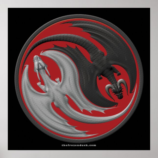 Dragon Yin-Yang Poster (Framsidan)