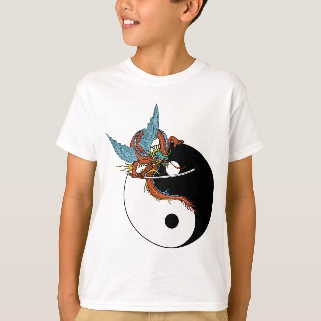 Dragon Yin Yang T-Shirt (Framsida)
