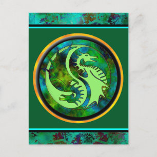 Dragon Yin Yang Vykort