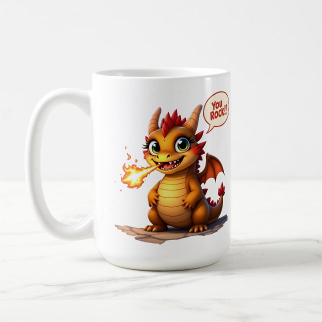 Dragon You Rock Kaffemugg (Vänster)