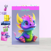 Dragon Young Birthday add add Namn & Namnteckning