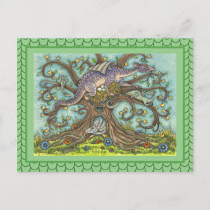 DRAGONÄGG, MEDIEVAL LAIR, FANTASY FOLK ART VYKORT