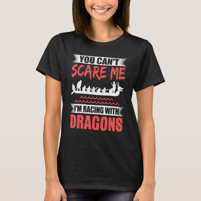Dragonboat Crew & Paddling and Dragon Boat Racing T Shirt (Framsida)