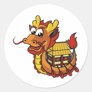 Dragonboat Runt Klistermärke