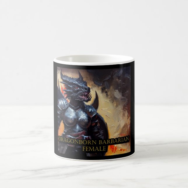 Dragonborn Barbarian Female Kaffemugg (Center)