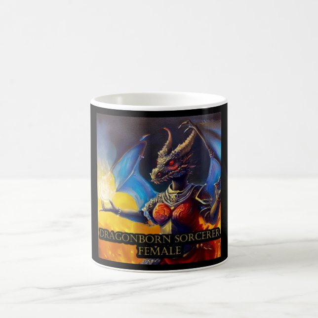 Dragonborn Sorcerer Female Kaffemugg (Center)
