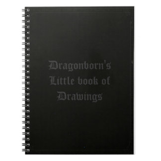 Dragonborns lite bok av teckningar anteckningsbok med spiral