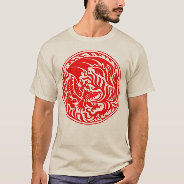 Dragoncirkel - Röd T Shirt (Framsida)