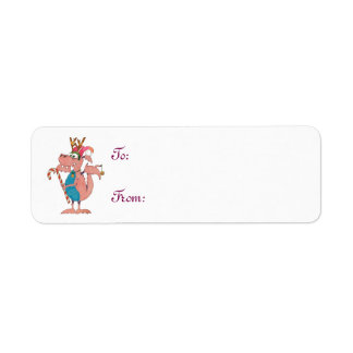 Dragoner som jul också! returadress etikett