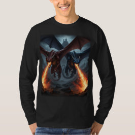 Dragoner som närmar sig Långärmad T-Shirt Hallowee