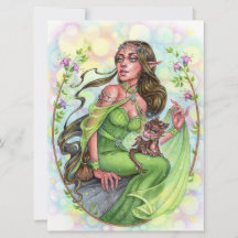 Dragonering av konsthandeln Elves Fantasy Fairytal