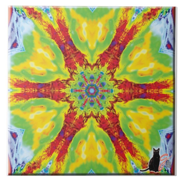Dragoneye Kaleidoscope Tile Kakelplatta (Framsidan)