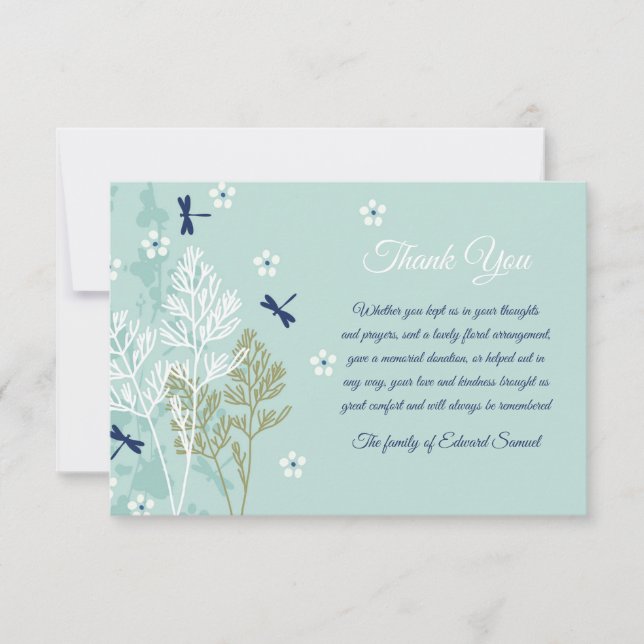 Dragonfalanger Sympati Tack Inbjudningar (Framsida)