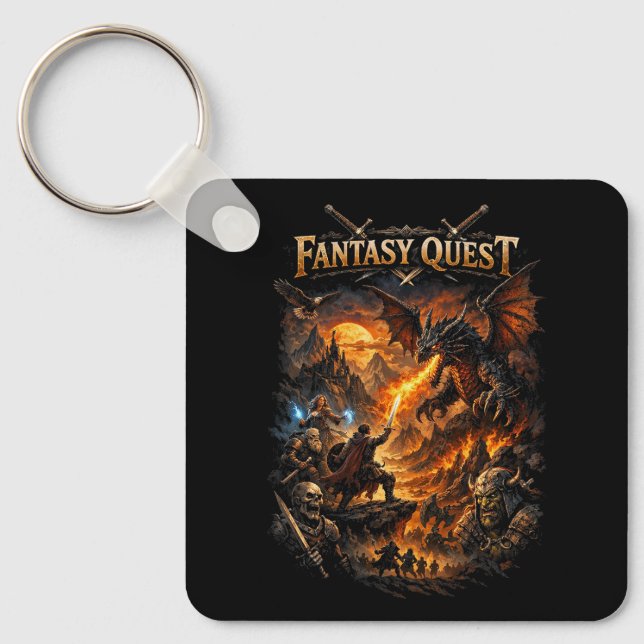 Dragonfire Quest Nyckelring (Framsida)