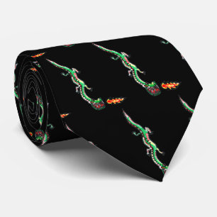 DragonFire Tie (svart) Slips