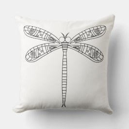 Dragonflies and Lilies - Fabric Painting Kudde