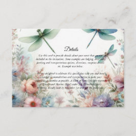 Dragonflies and Pastel Florals Enclosure Card Tilläggskort