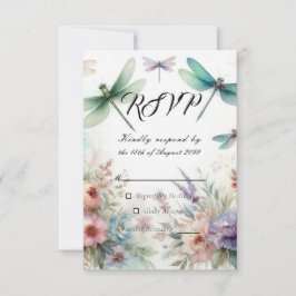Dragonflies and Pastel Florals Wedding OSA Kort