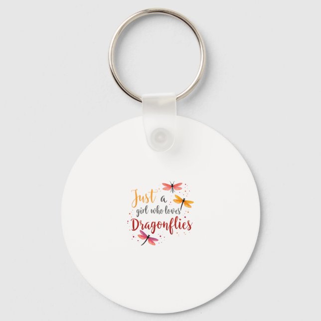 Dragonflies Animals Women Gift Idea Dragonfly (3) Nyckelring (Framsida)