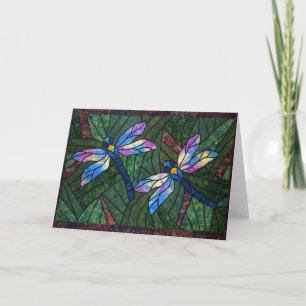 Dragonflies av glasskikt kort