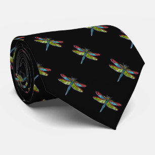Dragonflies av glasskikt på Black Neck Tie Slips