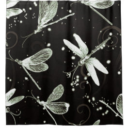 Dragonflies Black & White Transparent