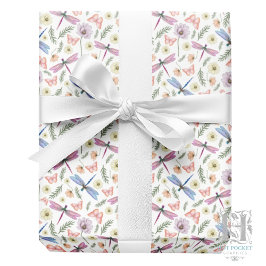Dragonflies & Butterflies Wrapping Papper Presentpapper