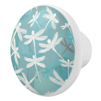 Dragonflies Ceramic pull Knopp