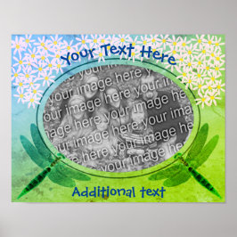 Dragonflies Daisys Photo Ram Skapar din egen Poster