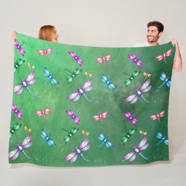 Dragonflies Fleecefilt