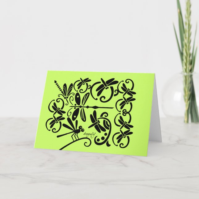 Dragonflies Greeting Card Kort (Framsida)