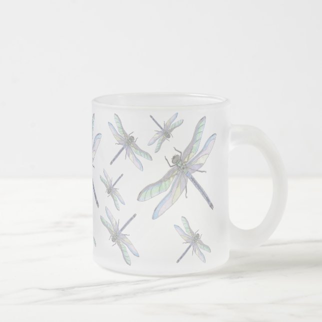 DRAGONFLIES mugg (frostat glas) (Höger)