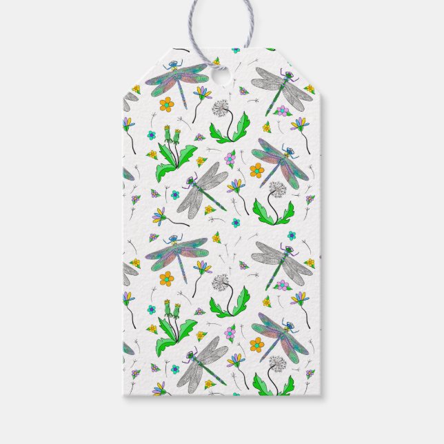 Dragonflies och Dandelions To and from Presentetikett (Framsidan)