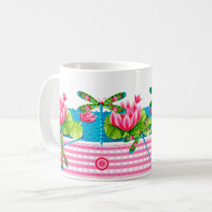 Dragonflies och Lilies Mugg
