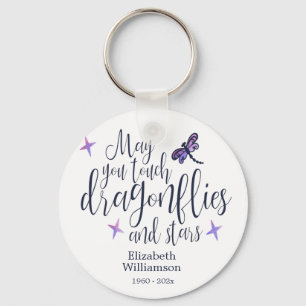 Dragonflies och stars citatteminne nyckelring