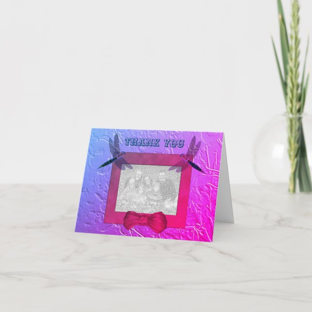 Dragonflies Personlig Foto - tackkort (Framsida)