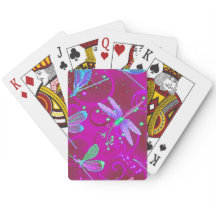 Dragonflies Rosa Spelkort