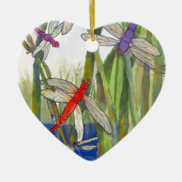 Dragonflies Summer Julgransprydnad Keramik
