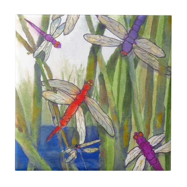 Dragonflies Summer Kakelplatta (Framsidan)