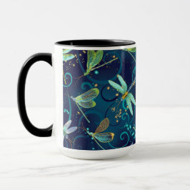 Dragonflies Teal 15oz-kombinationsenhet Mugg