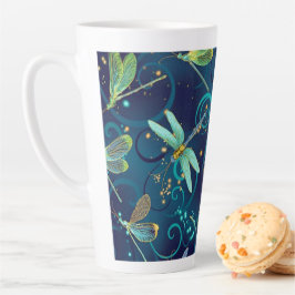 Dragonflies Teal Latte