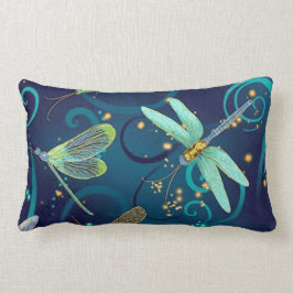 Dragonflies Teal Lumbarkudde